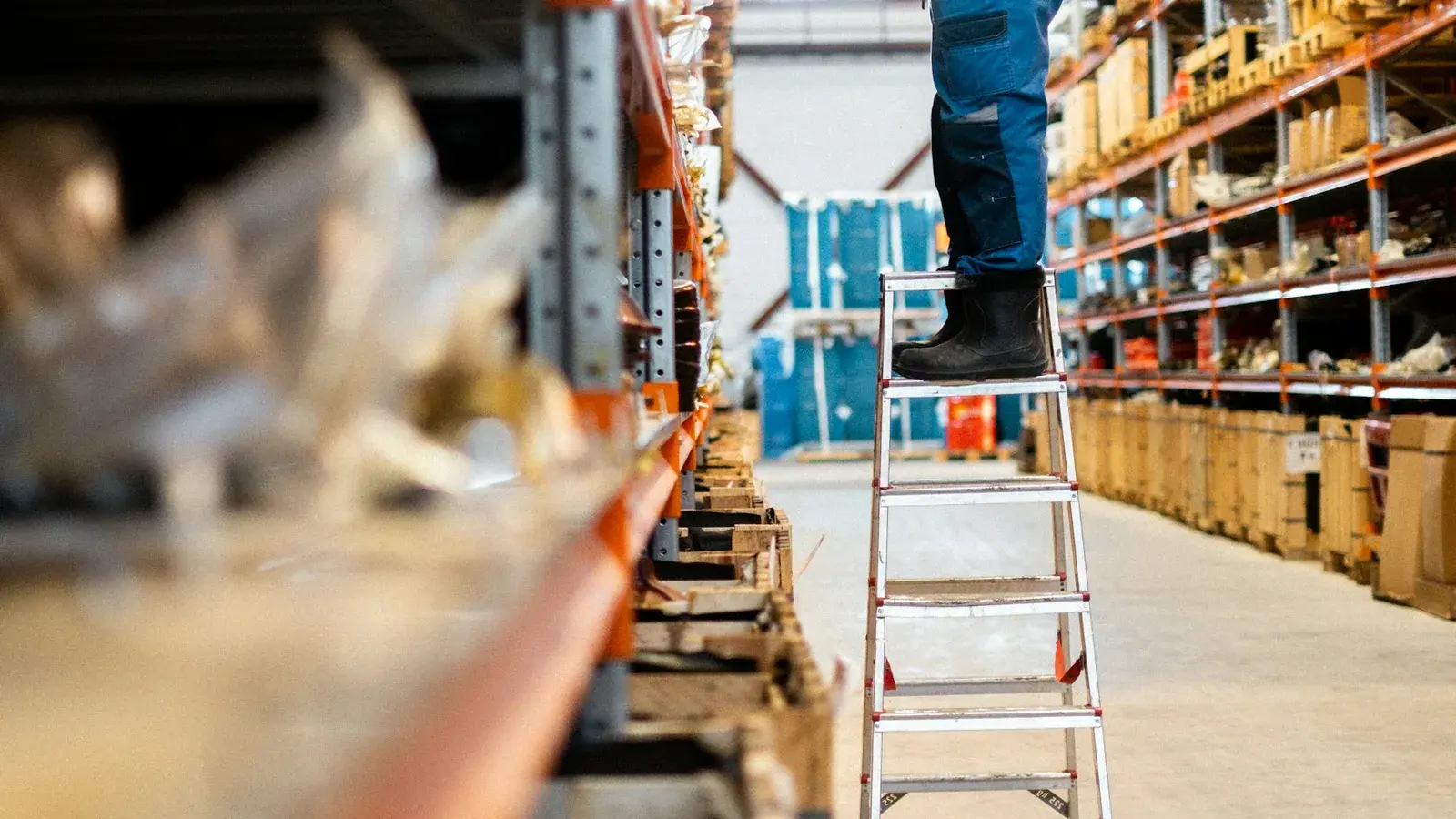 Cargo packages being measured for a freight estimate