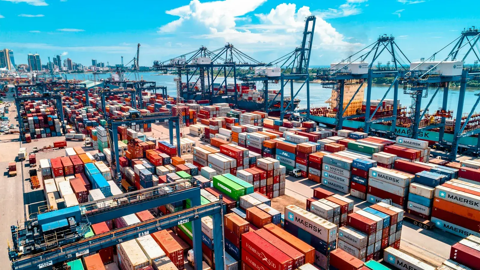 Freight cargo prepared for transport from Dubai to Tanzania